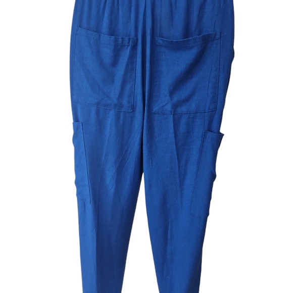 Jules&Leopard Women Casual Cargo Pants 👖 Drawstring Elastane Waist Size XS/TP - Picture 8 of 16